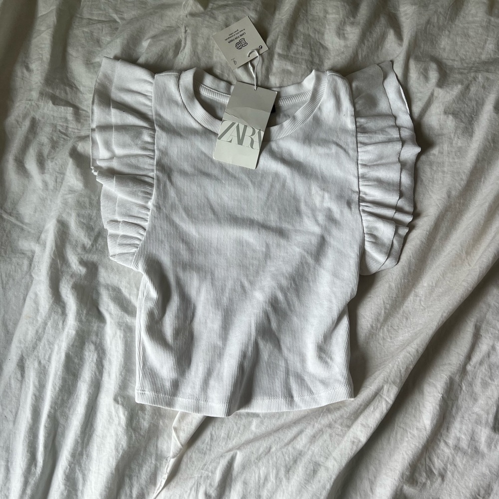 NWT zara ruffle shirt